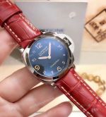 Best Quality Luminor Marina Panerai Women's Watch Red Leather Strap